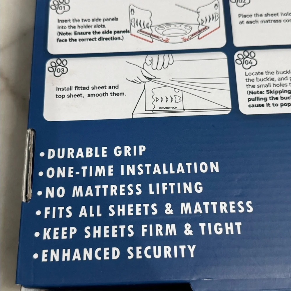 Blue Bed Sheet Holders